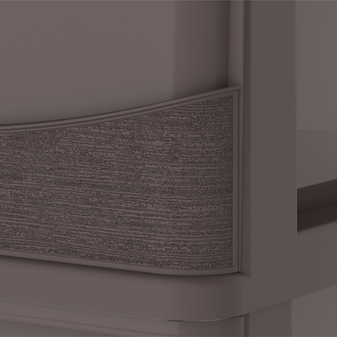 Cedargrain 4 Tiers Storage Cabinet with Drawers & Wheels