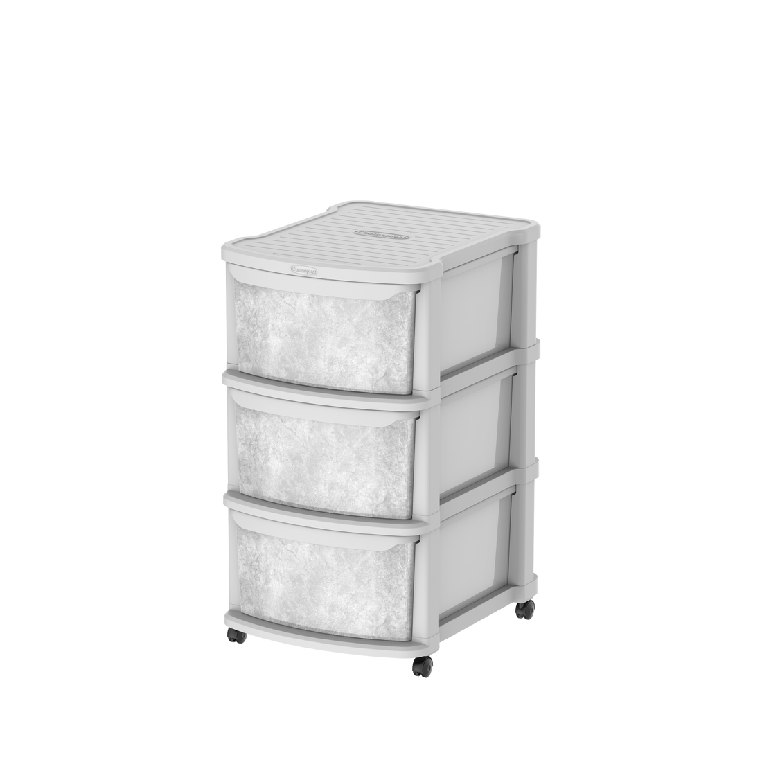 Ceramic 3 Tiers Multipurpose Storage Cabinet with Wheels