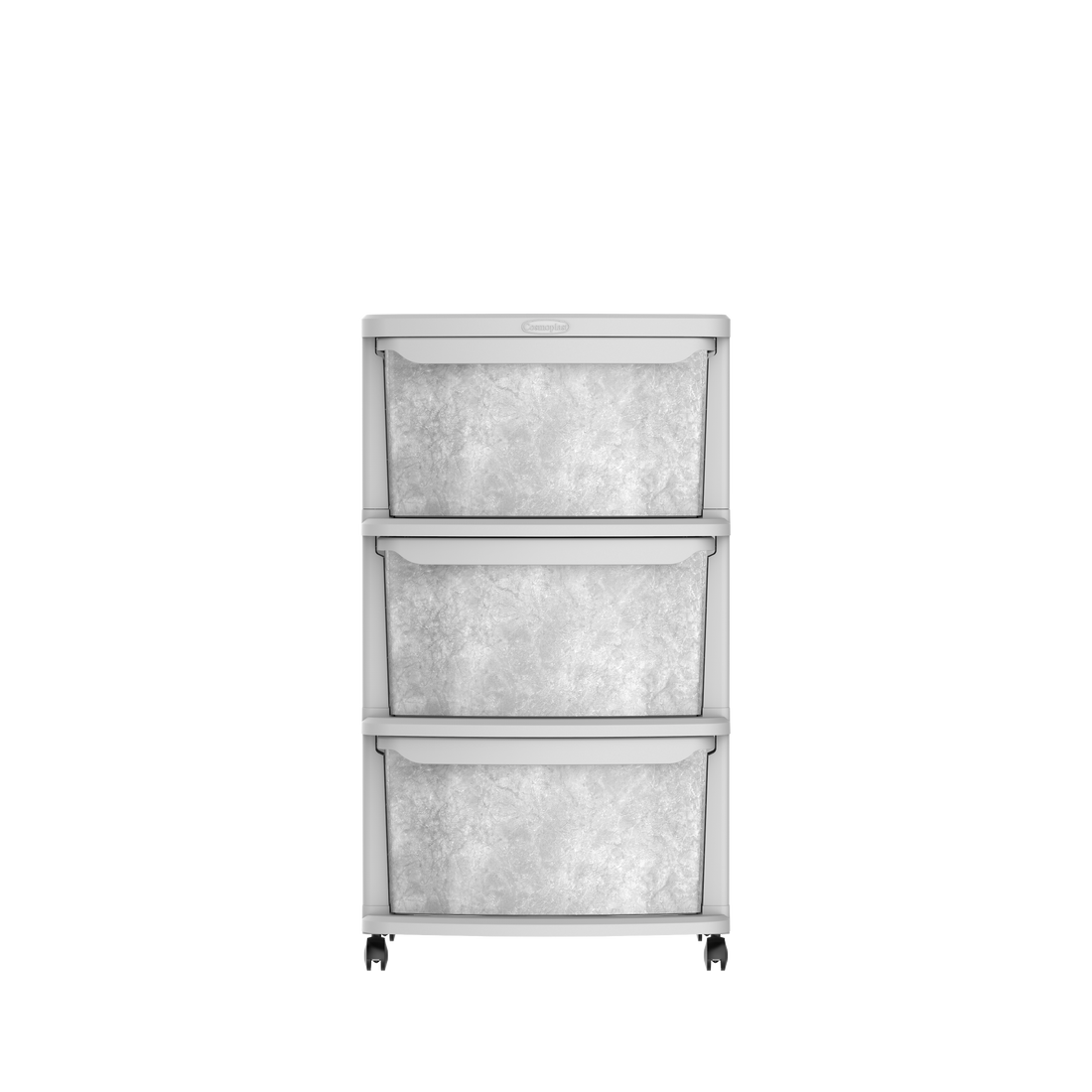 Ceramic 3 Tiers Multipurpose Storage Cabinet with Wheels