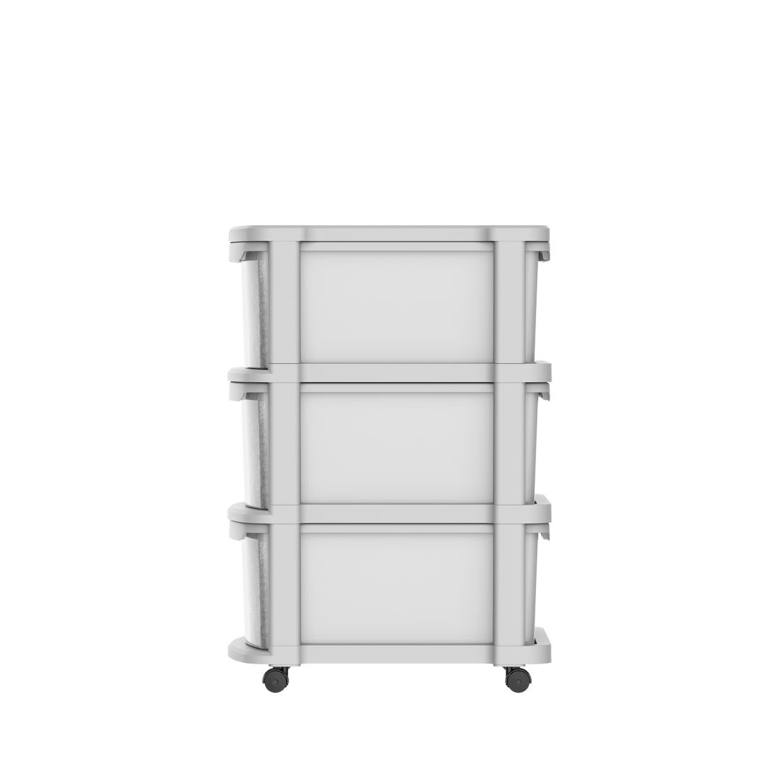 Ceramic 3 Tiers Multipurpose Storage Cabinet with Wheels