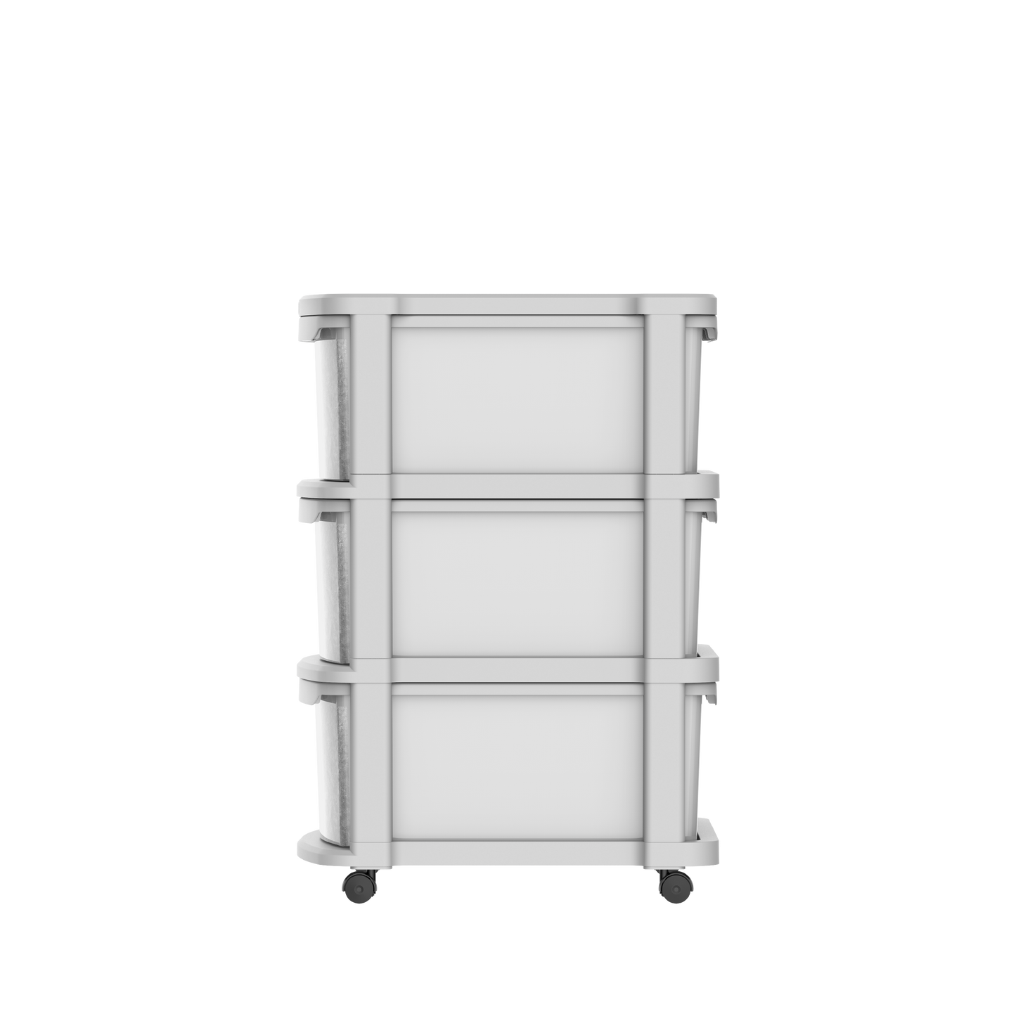Ceramic 3 Tiers Multipurpose Storage Cabinet with Wheels