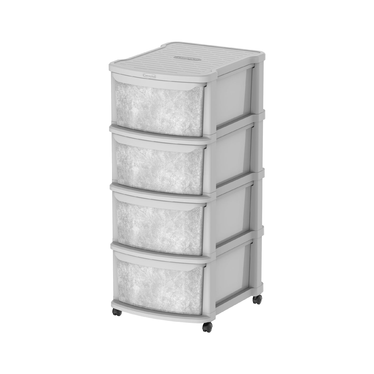 Ceramic 4 Tiers Multipurpose Storage Cabinet with Wheels