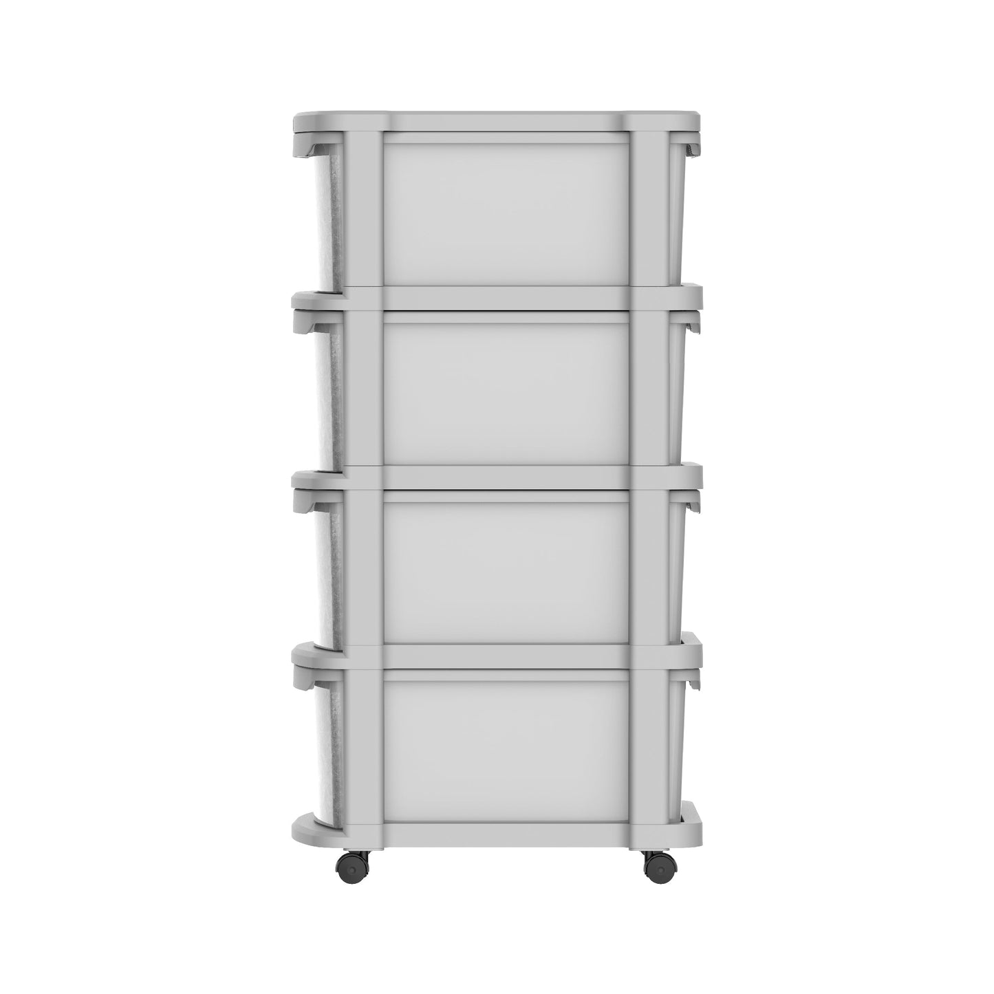 Ceramic 4 Tiers Multipurpose Storage Cabinet with Wheels