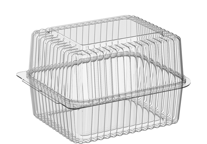 71 oz Carton of 125 Hinged Dome Plastic Containers