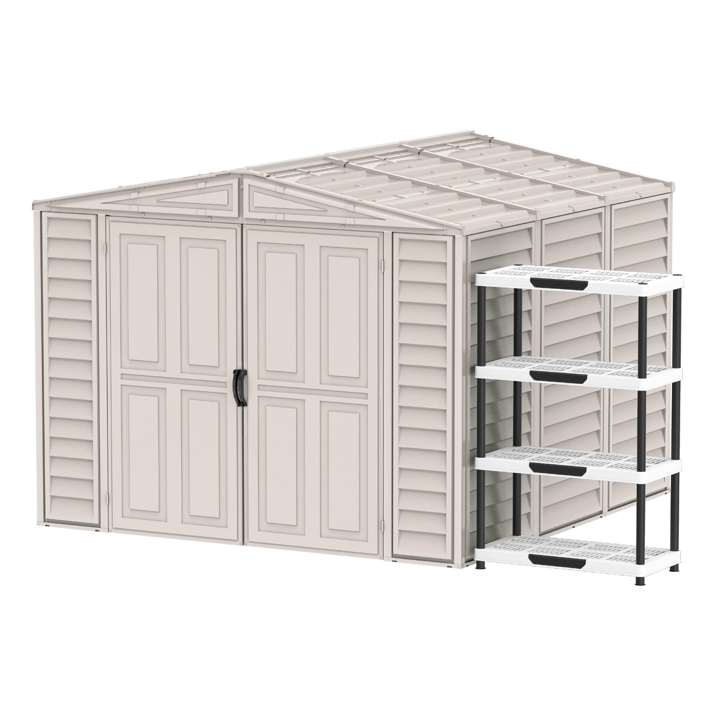 Outdoor & Garden Walk-in Storage Shed 8x8ft- Cosmoplast KSA