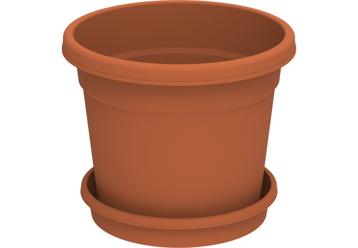 6" Round Flowerpot with Tray