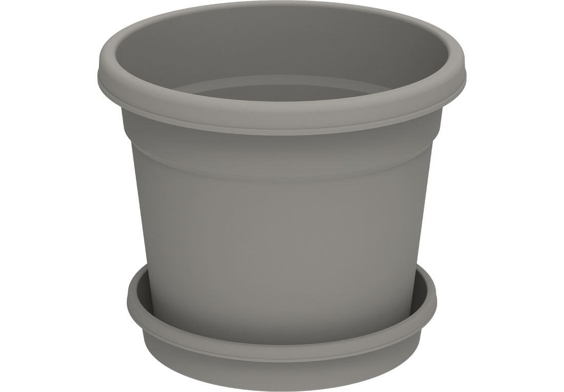 8" Round Flowerpot with Tray