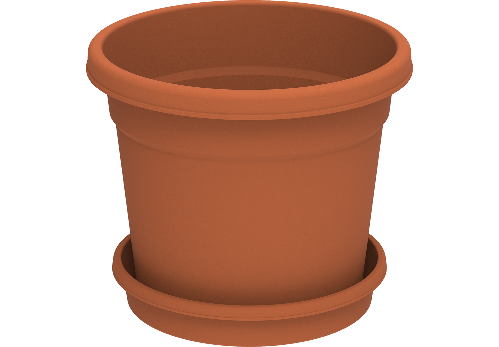 8" Round Flowerpot with Tray