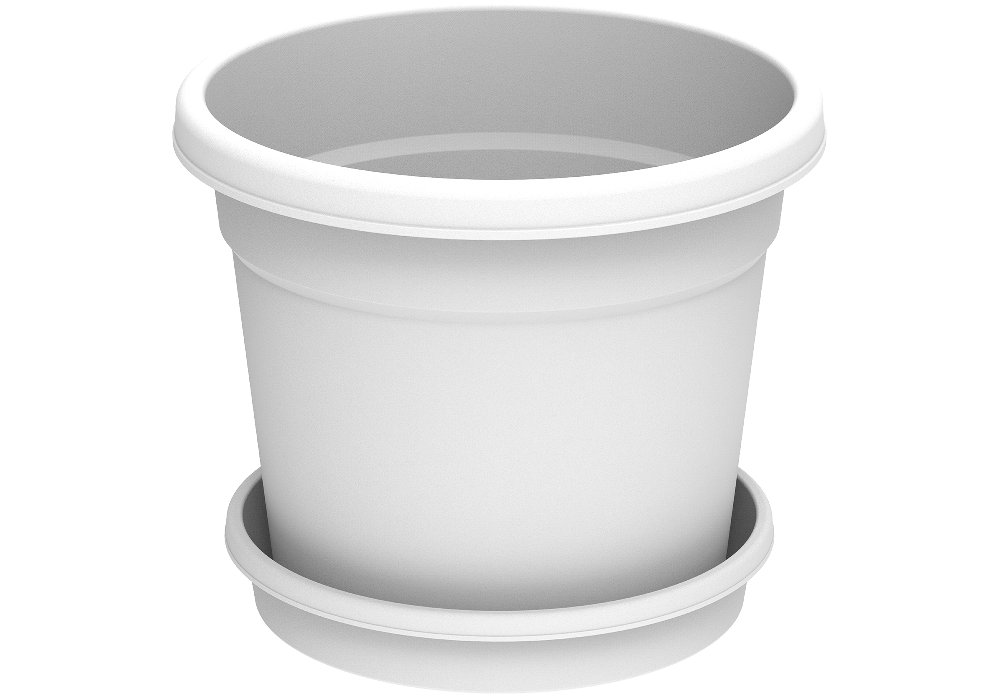 8" Round Flowerpot with Tray