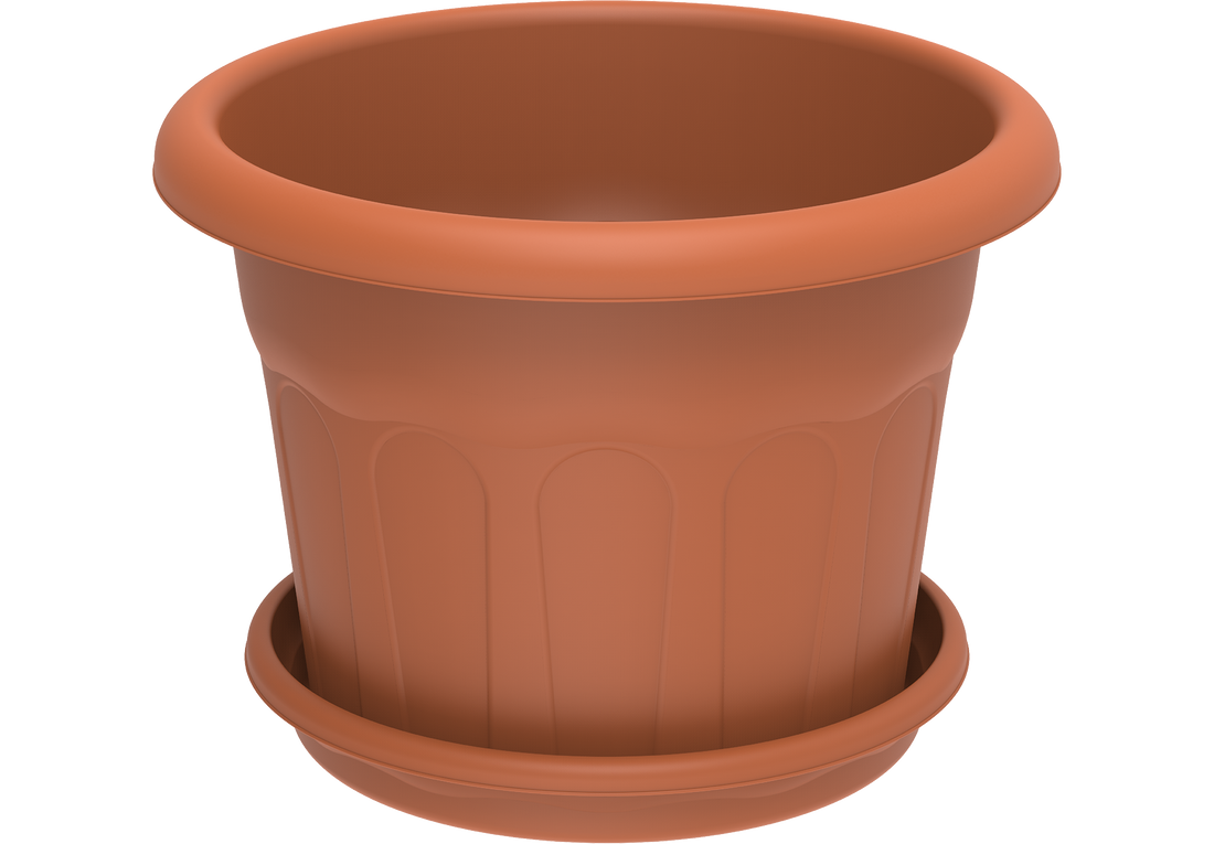 28" Round Flowerpot with Tray