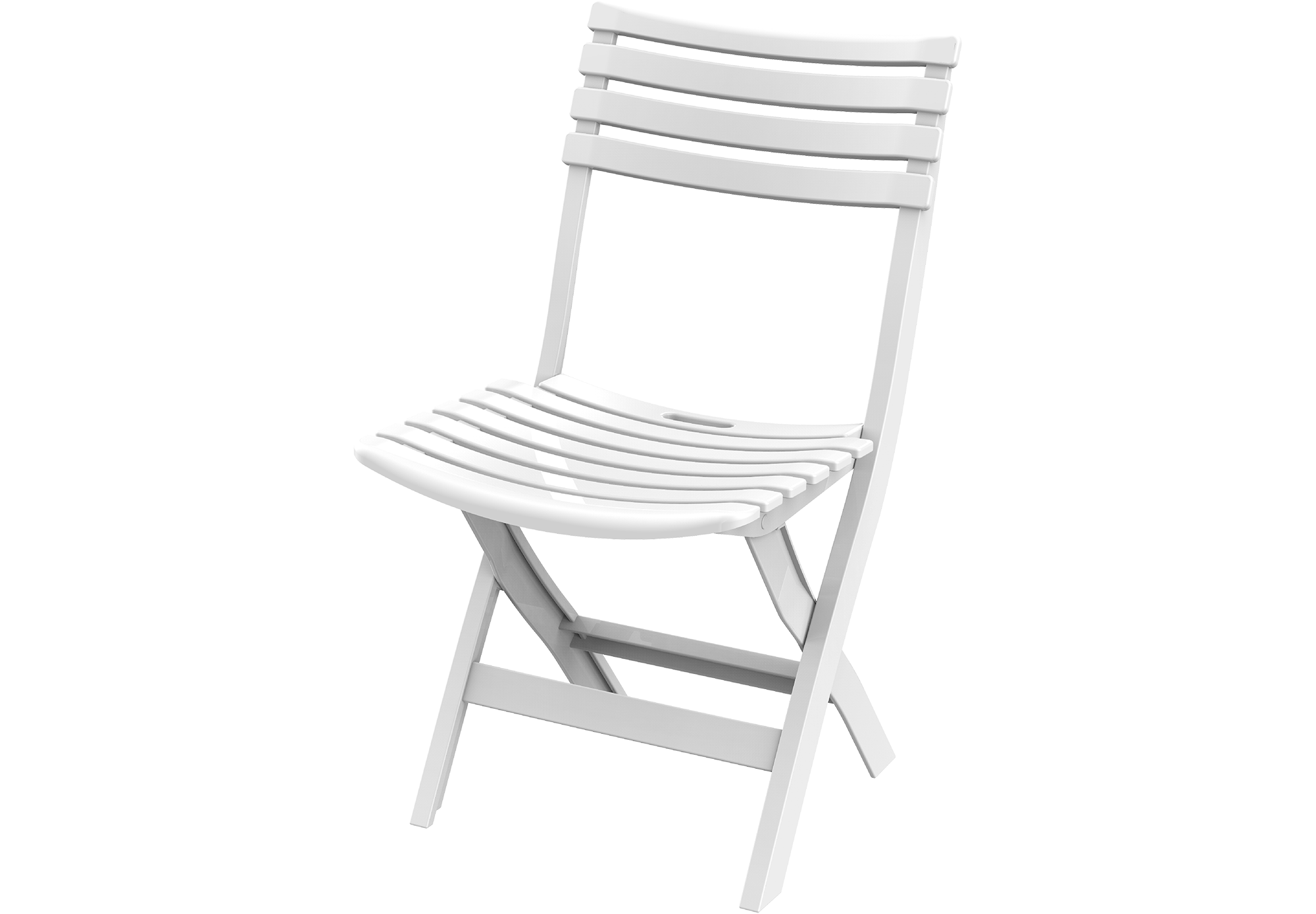 Plastic Garden Folding Chair White