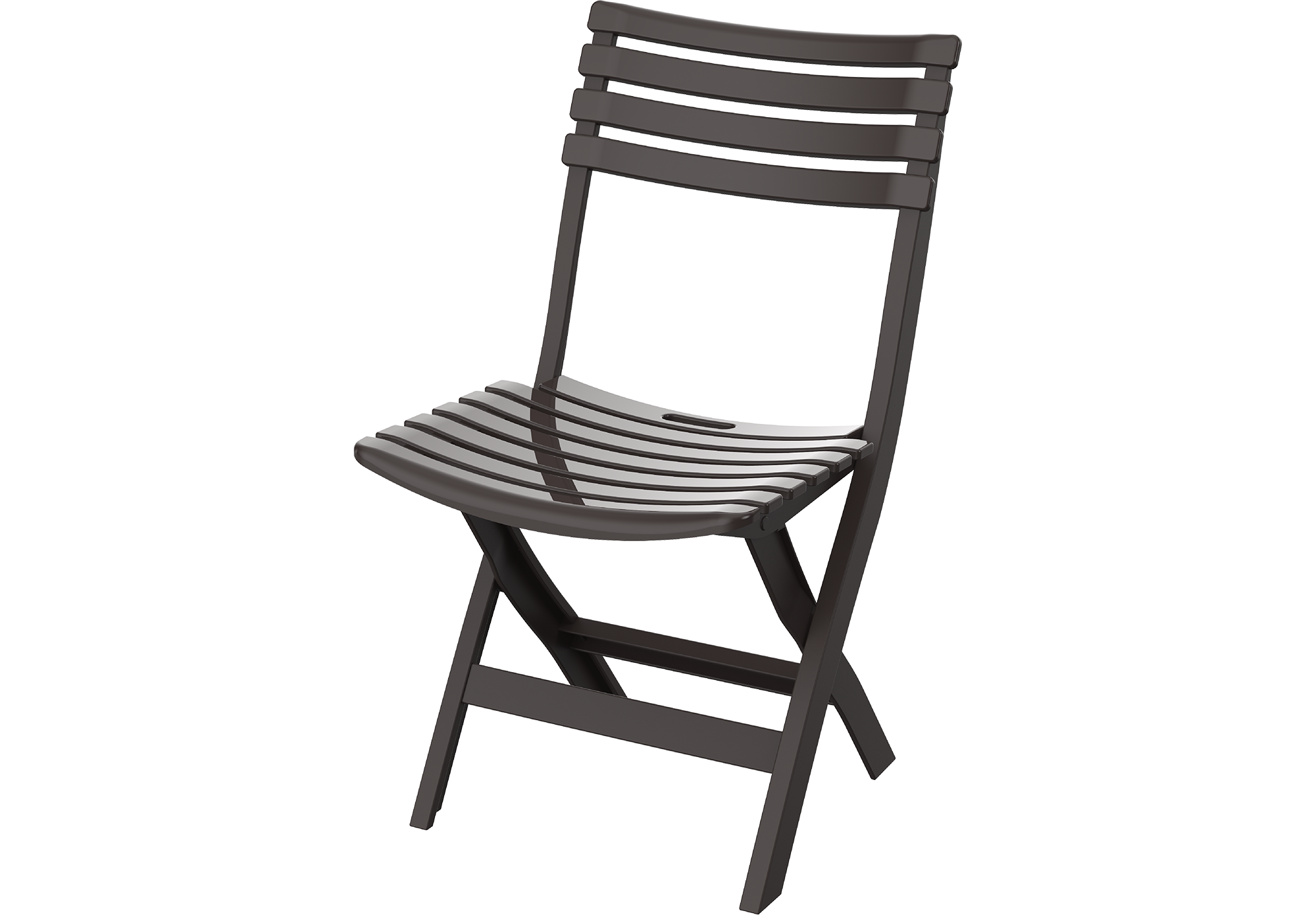 Plastic Garden Folding Chair Dark Brown