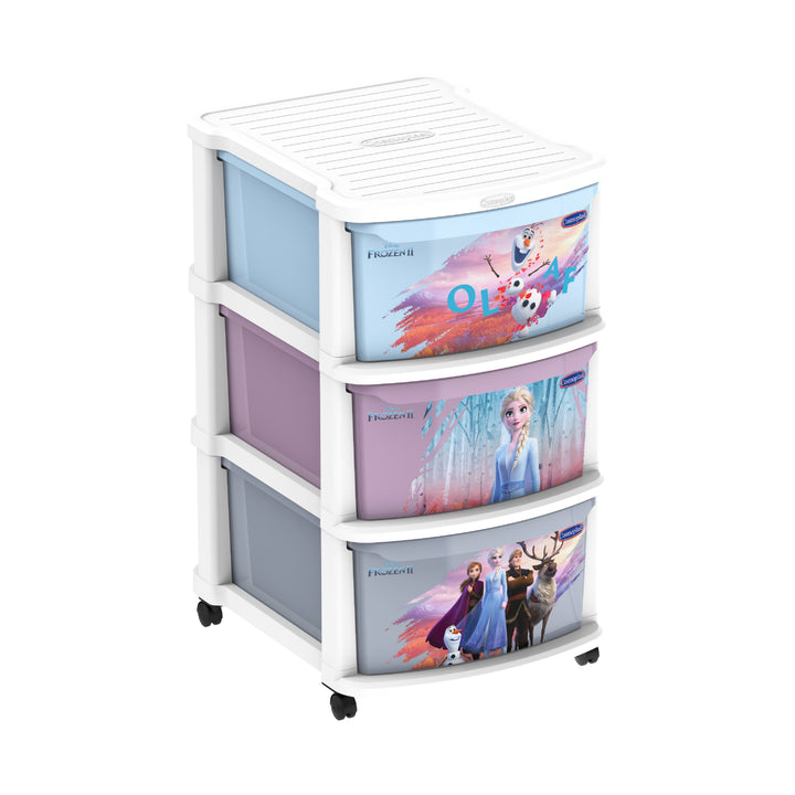 Cosmoplast Disney Frozen Multipurpose Storage Cabinet 3 with Wheels