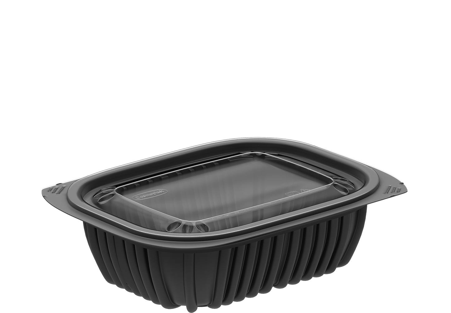 16 oz Carton of 250 Black General Purpose Containers with Lids