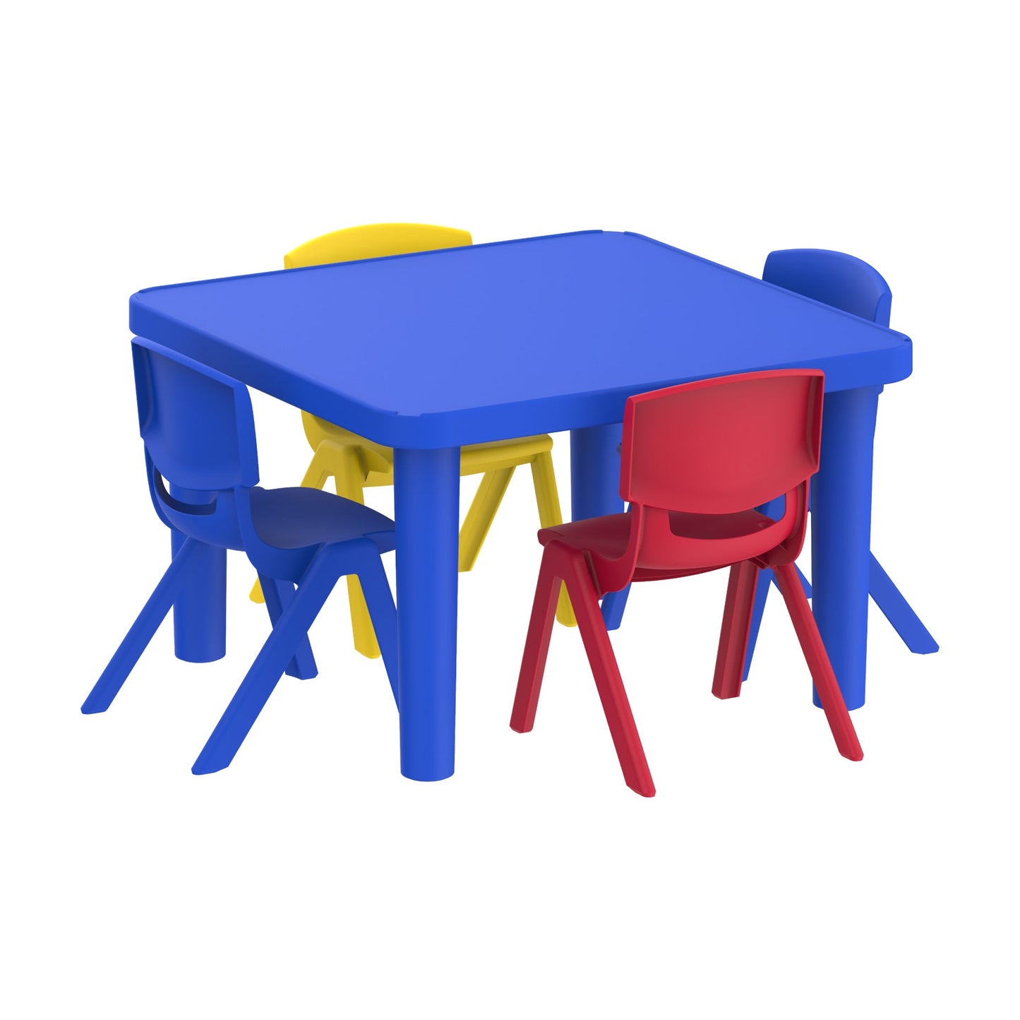 Kindergarten Table Square + 4 Junior Chairs Deluxe