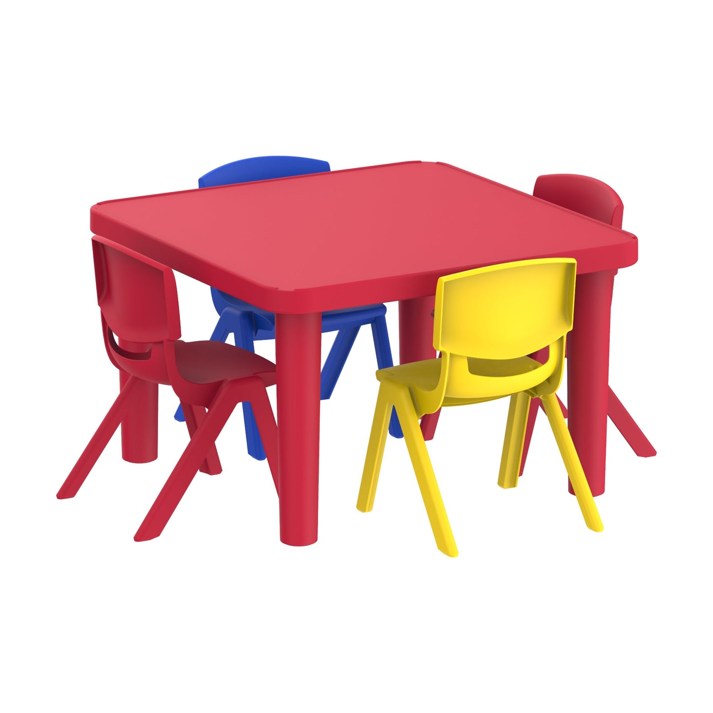 Kindergarten Table Square + 4 Junior Chairs Deluxe