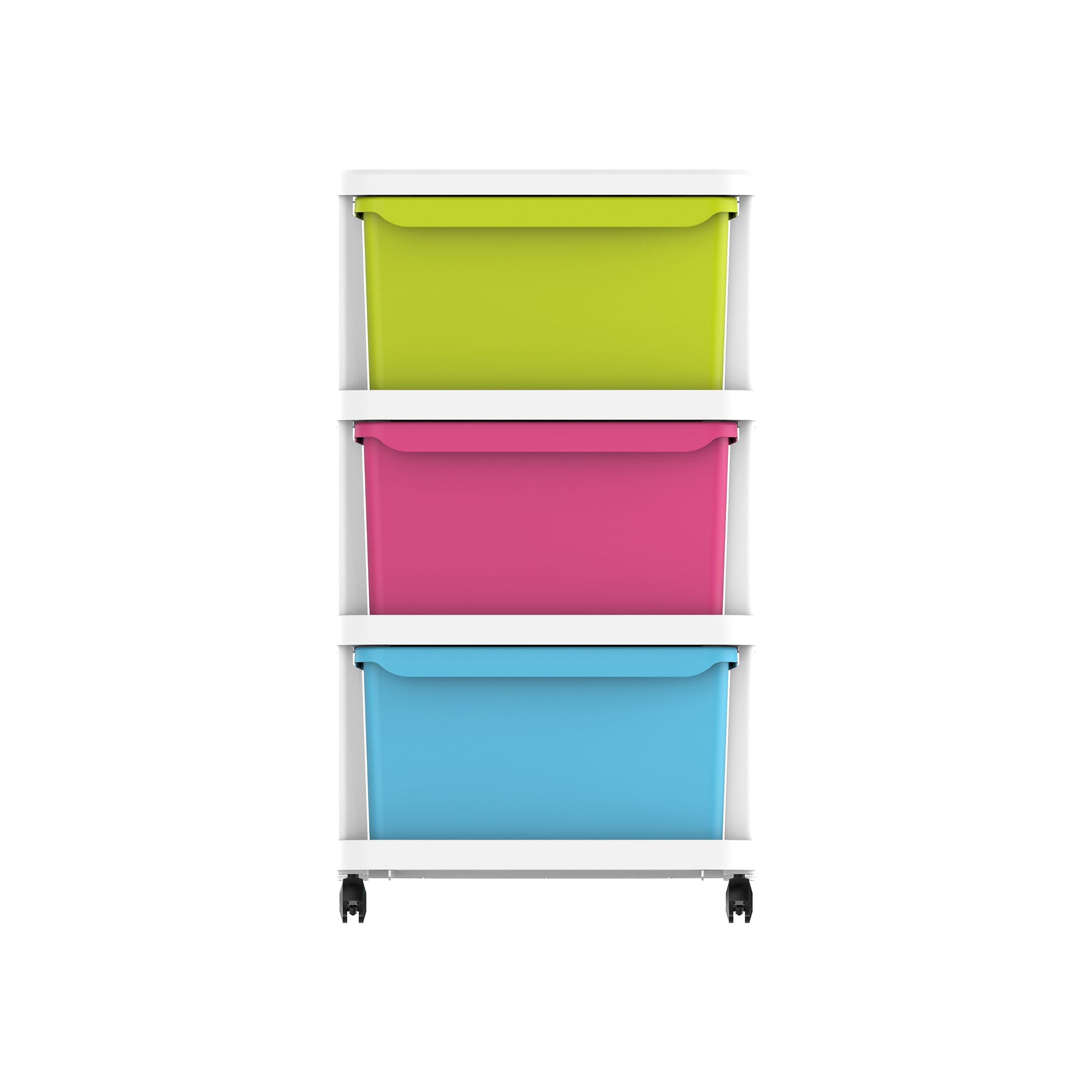 3 Tiers Multipurpose Storage Cabinet with Wheels