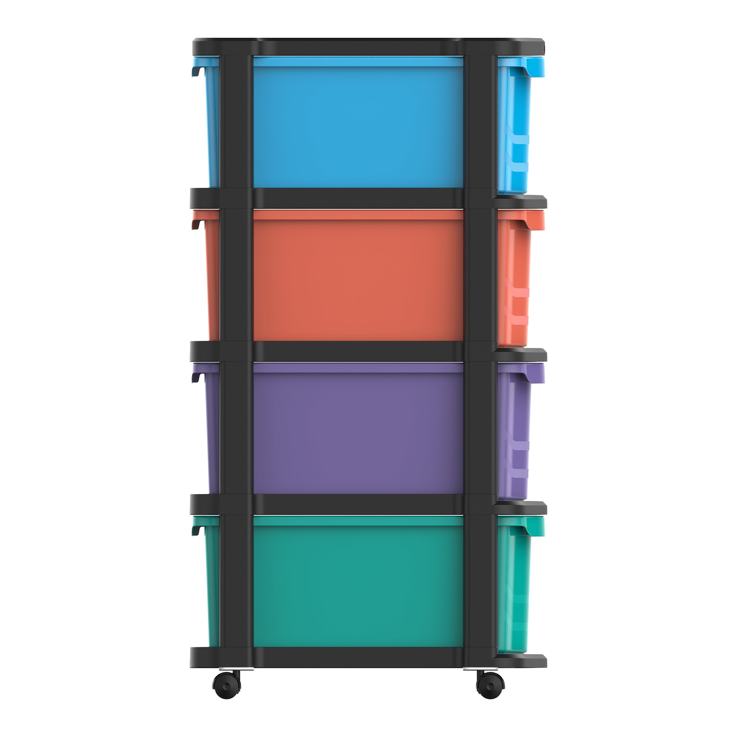 4 Tiers Multipurpose Storage Cabinet with Wheels