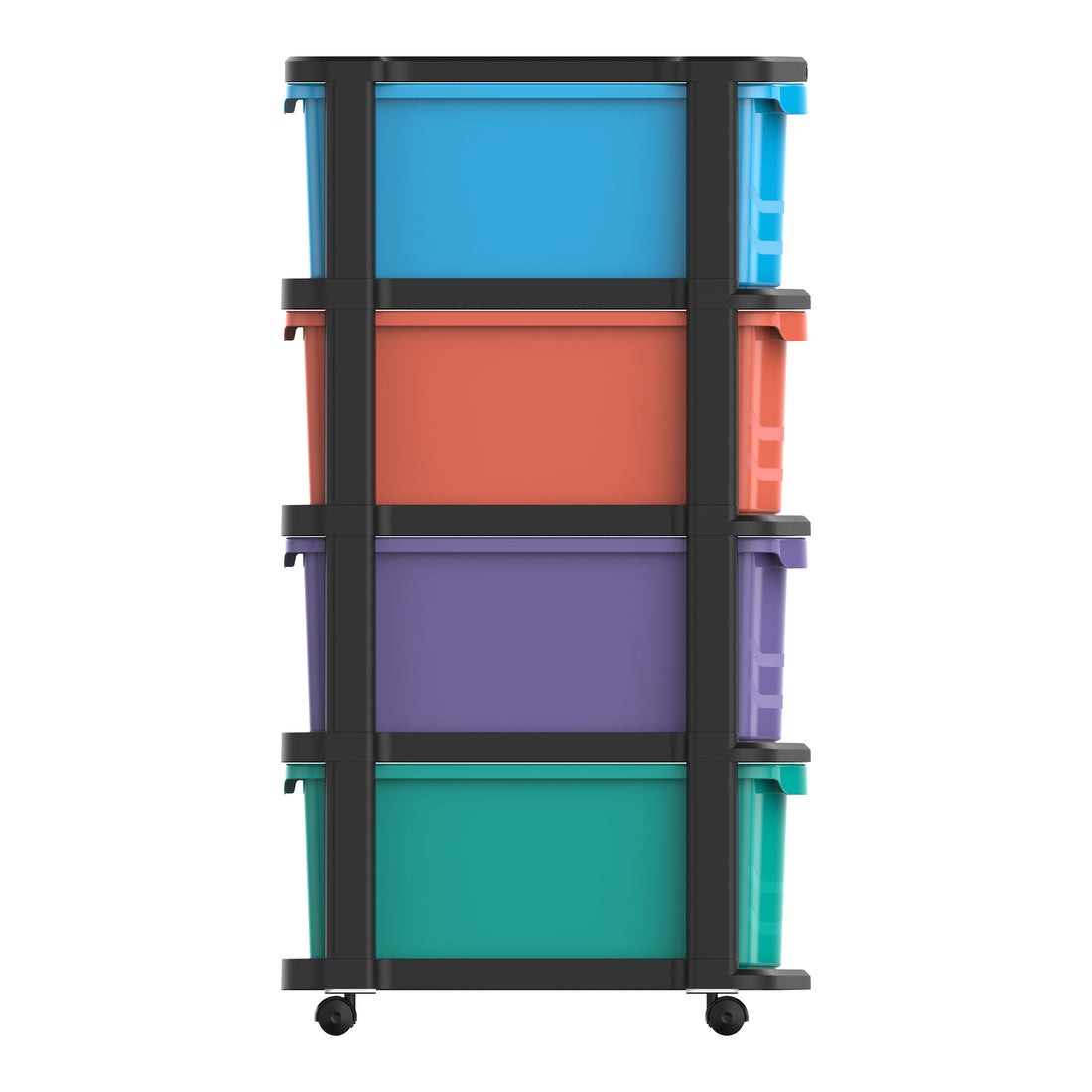 4 Tiers Multipurpose Storage Cabinet with Wheels