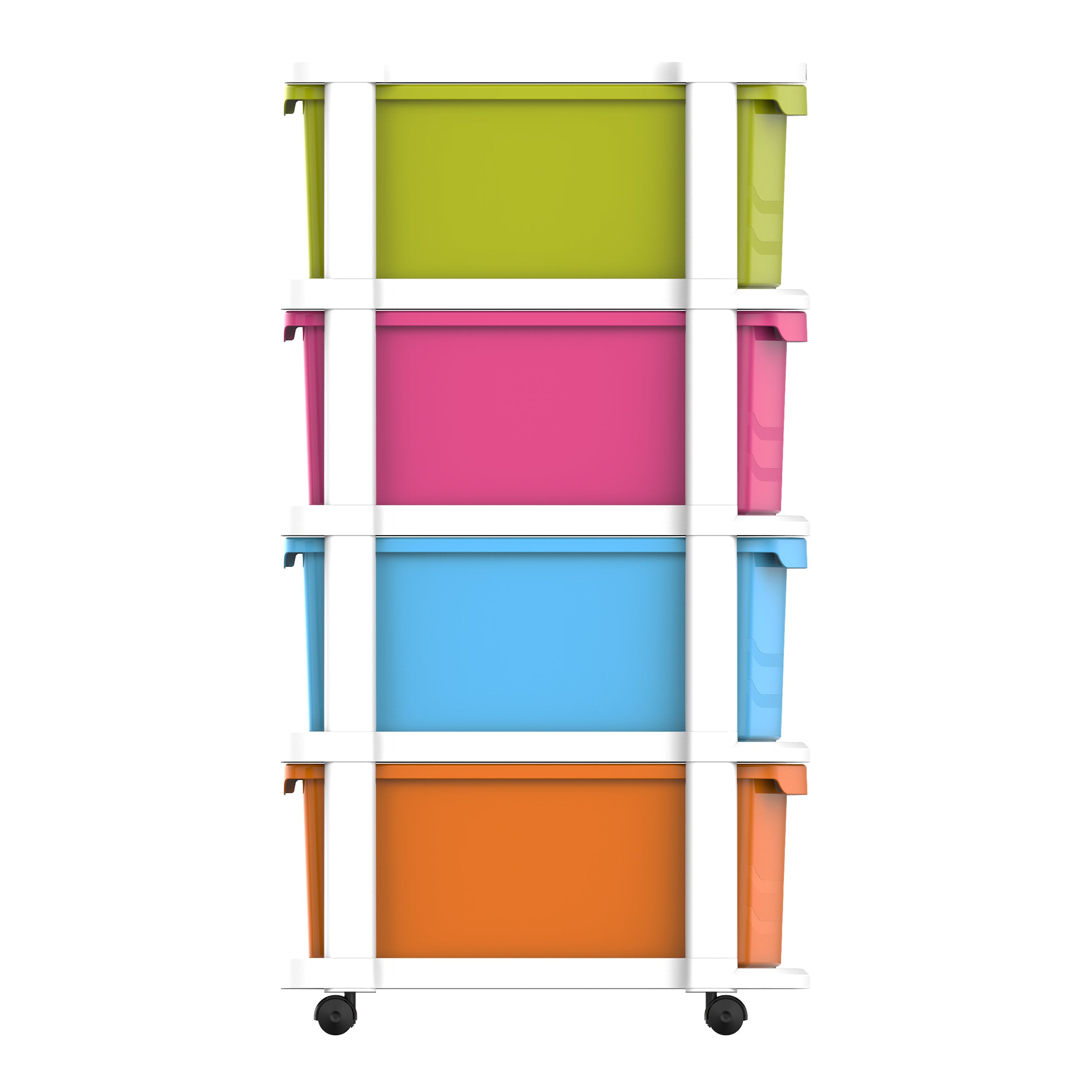 4 Tiers Multipurpose Storage Cabinet with Wheels