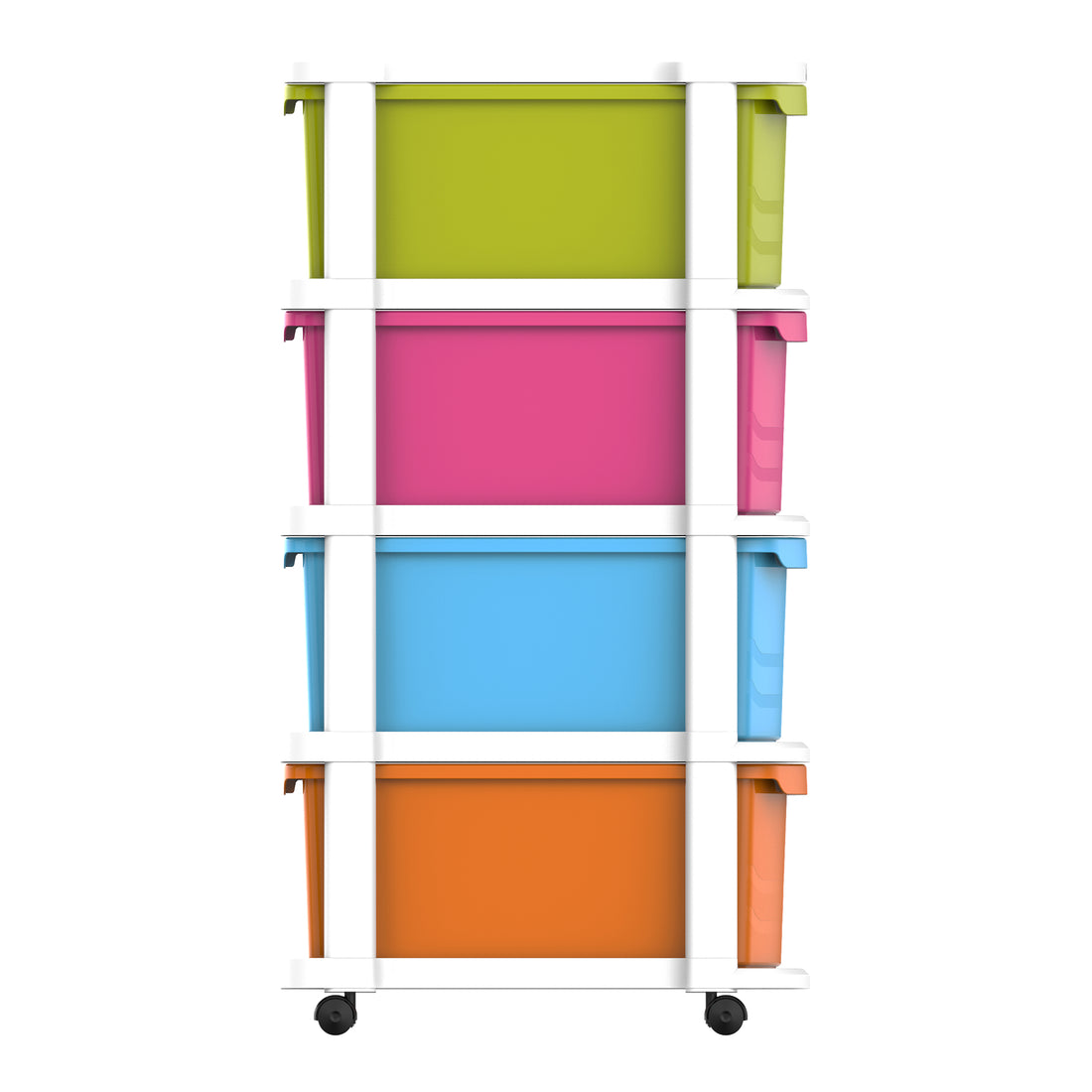 4 Tiers Multipurpose Storage Cabinet with Wheels