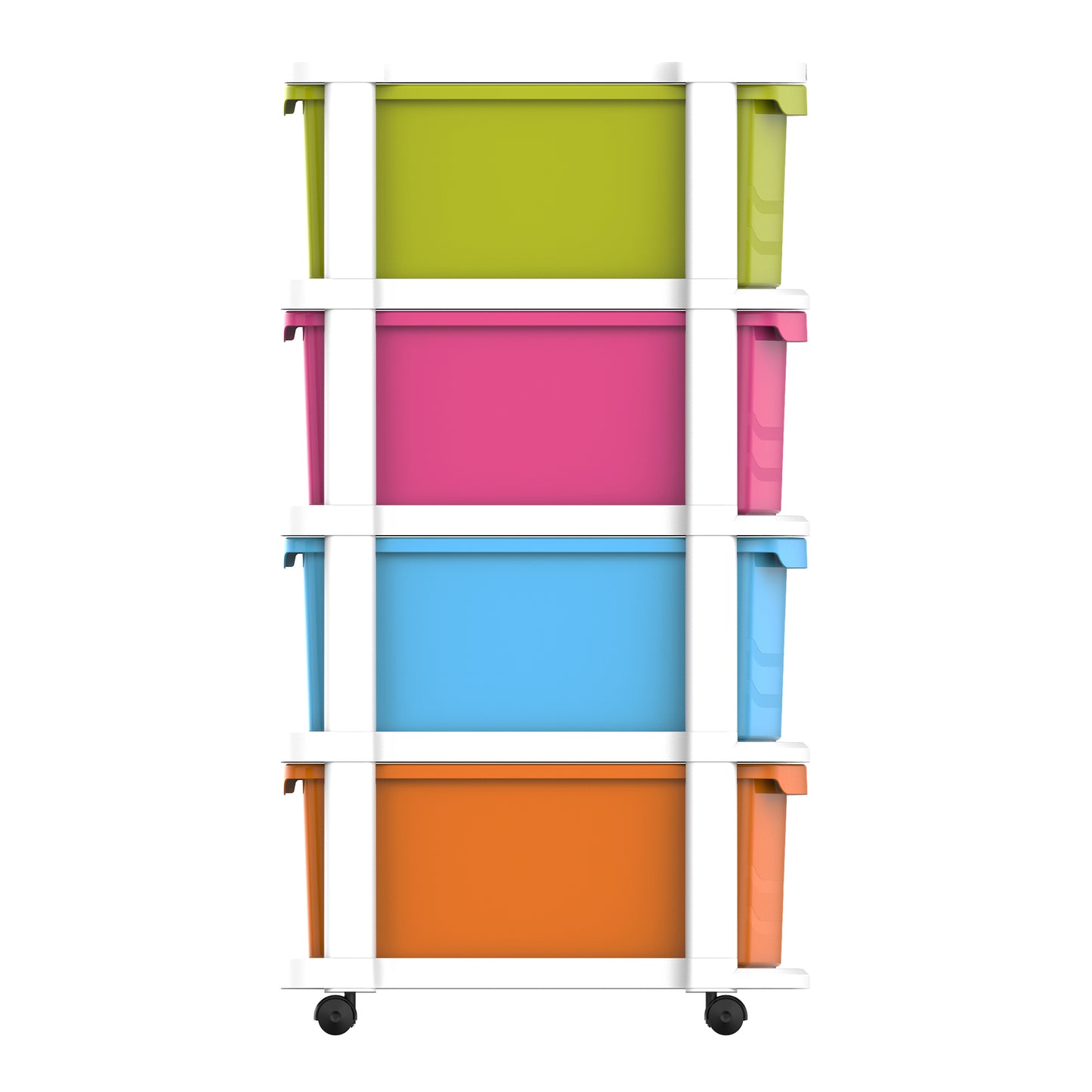 4 Tiers Multipurpose Storage Cabinet with Wheels