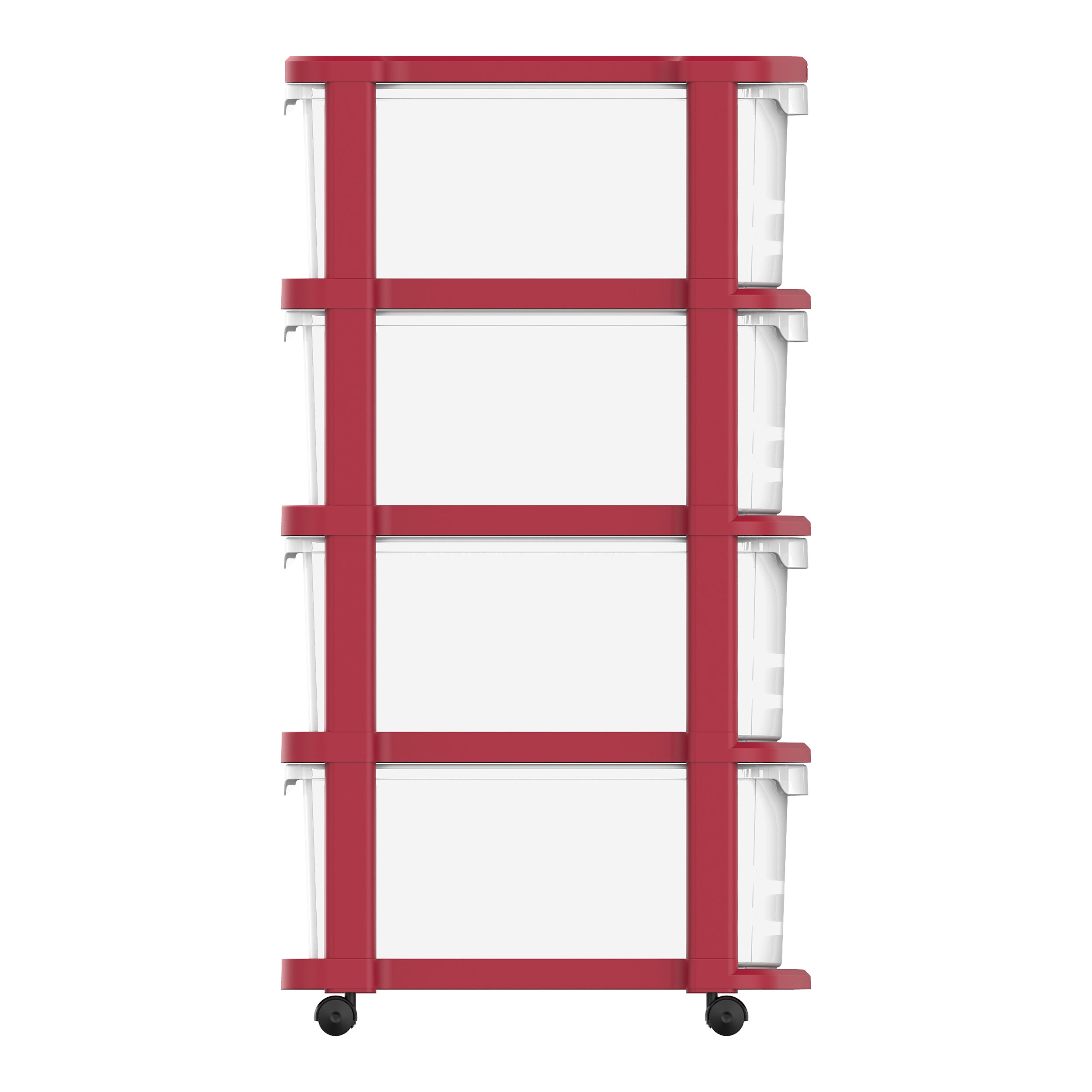 4 Tiers Multipurpose Storage Cabinet with Wheels