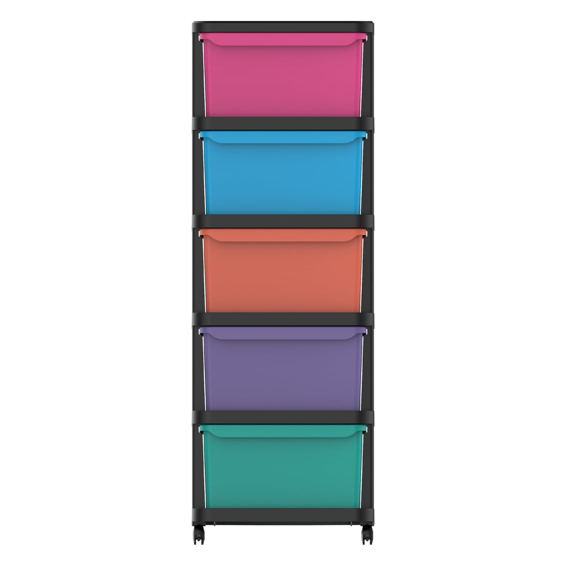 5 Tiers Multipurpose Storage Cabinet with Wheels