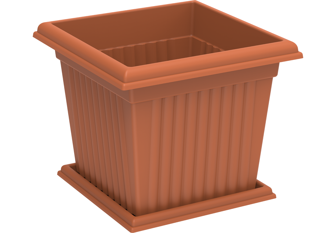 45L Square Planter with Tray
