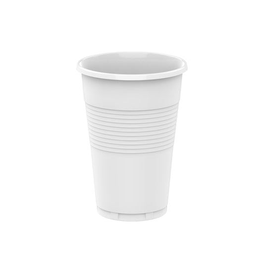 كأس بلاستيك أبيض مقاس 250 مل/ 1000 حبة/كرتون