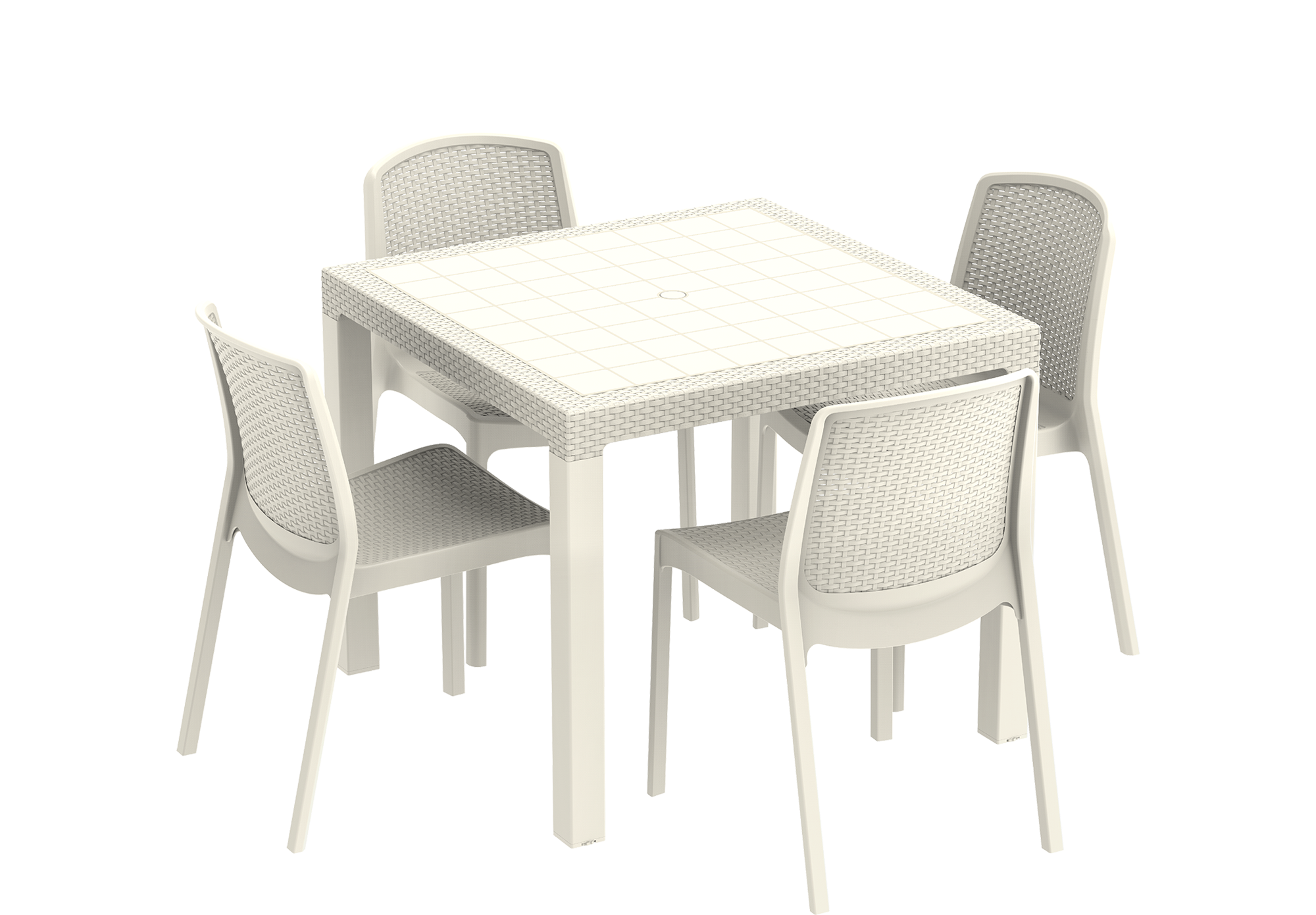Cedarattan 4-seater Outdoor Dining Set of Table & Chairs