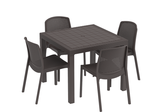 Cedarattan 4-seater Outdoor Dining Set of Table & Chairs