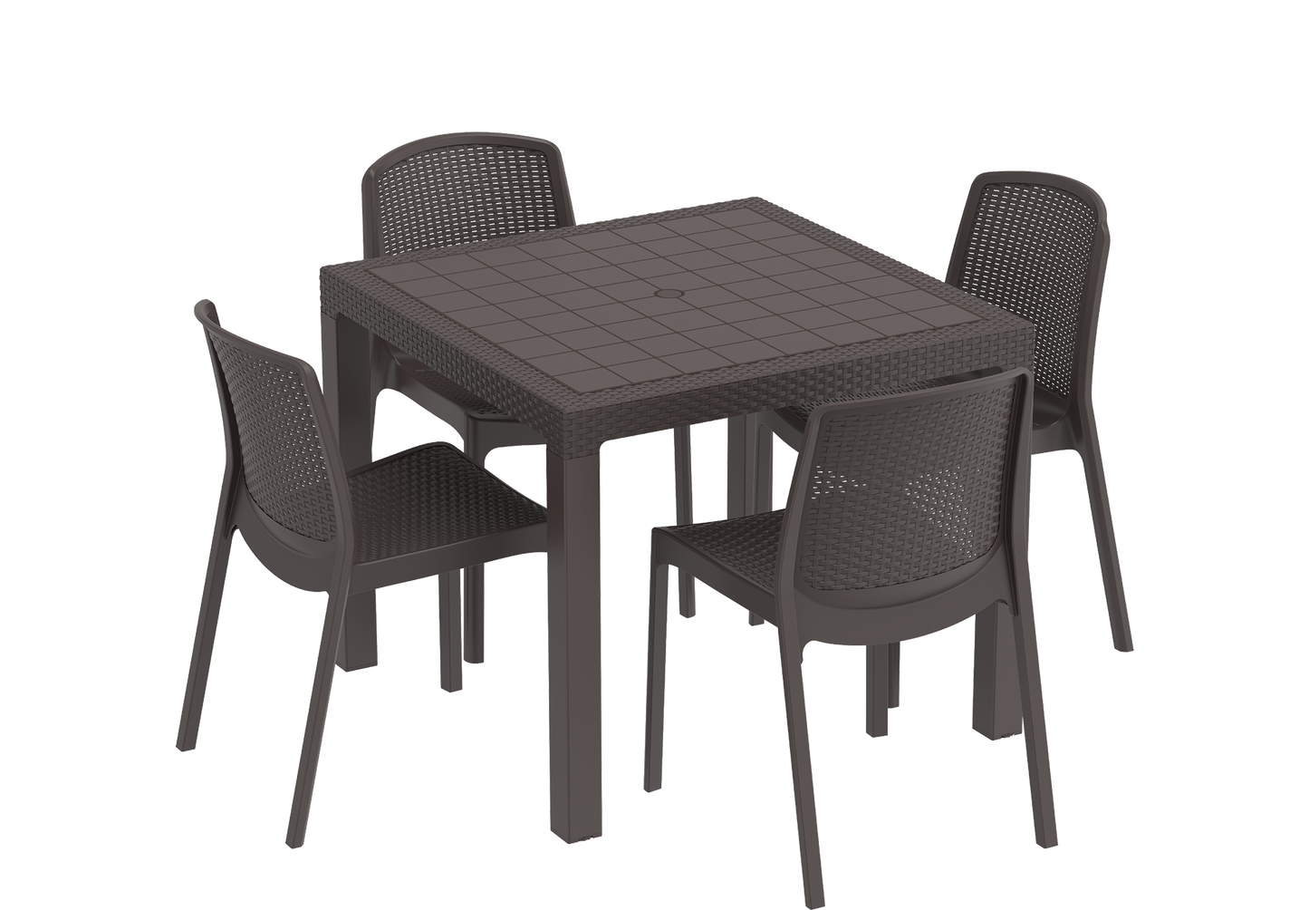 Cedarattan 4-seater Outdoor Dining Set of Table & Chairs