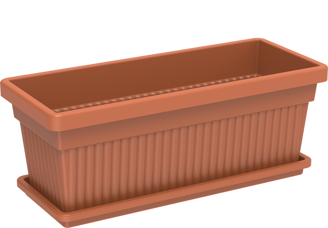 36" Rectangular Planter with Tray