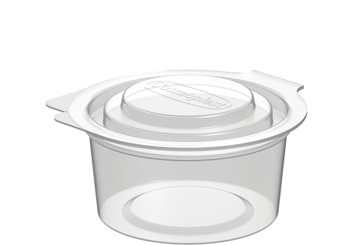 80 ml Pack of 1500 Clear Sauce Cups with Hinged Lids