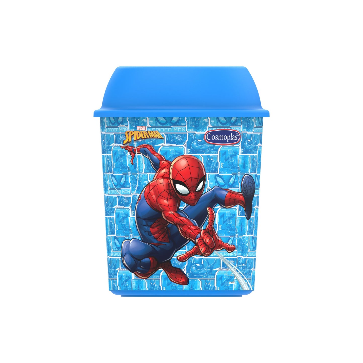 Cosmoplast Marvel Spider Man Plastic Round Dust Bin 10 Liters