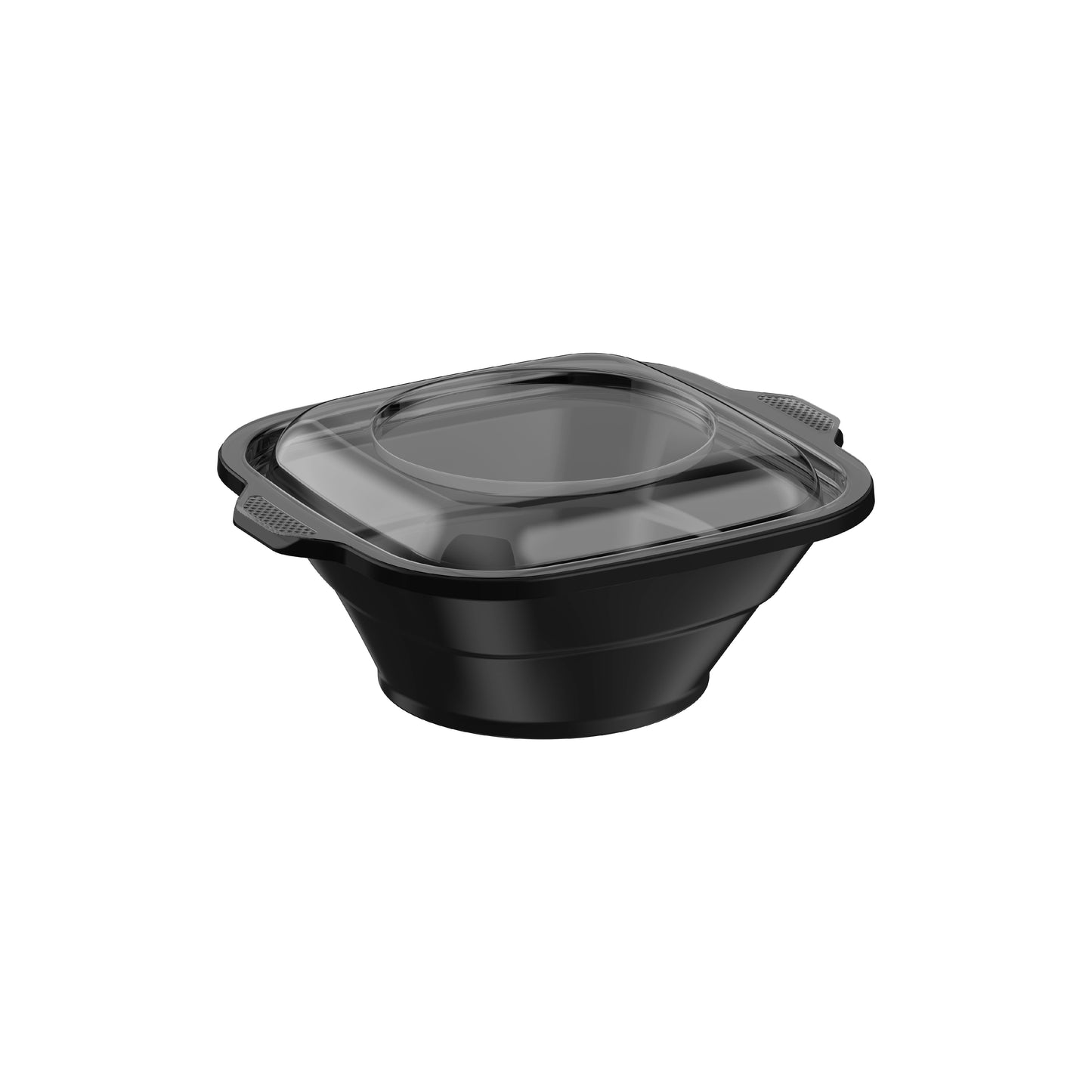 16 oz Carton of 250 Square Microwave Bowls with Clear Lids