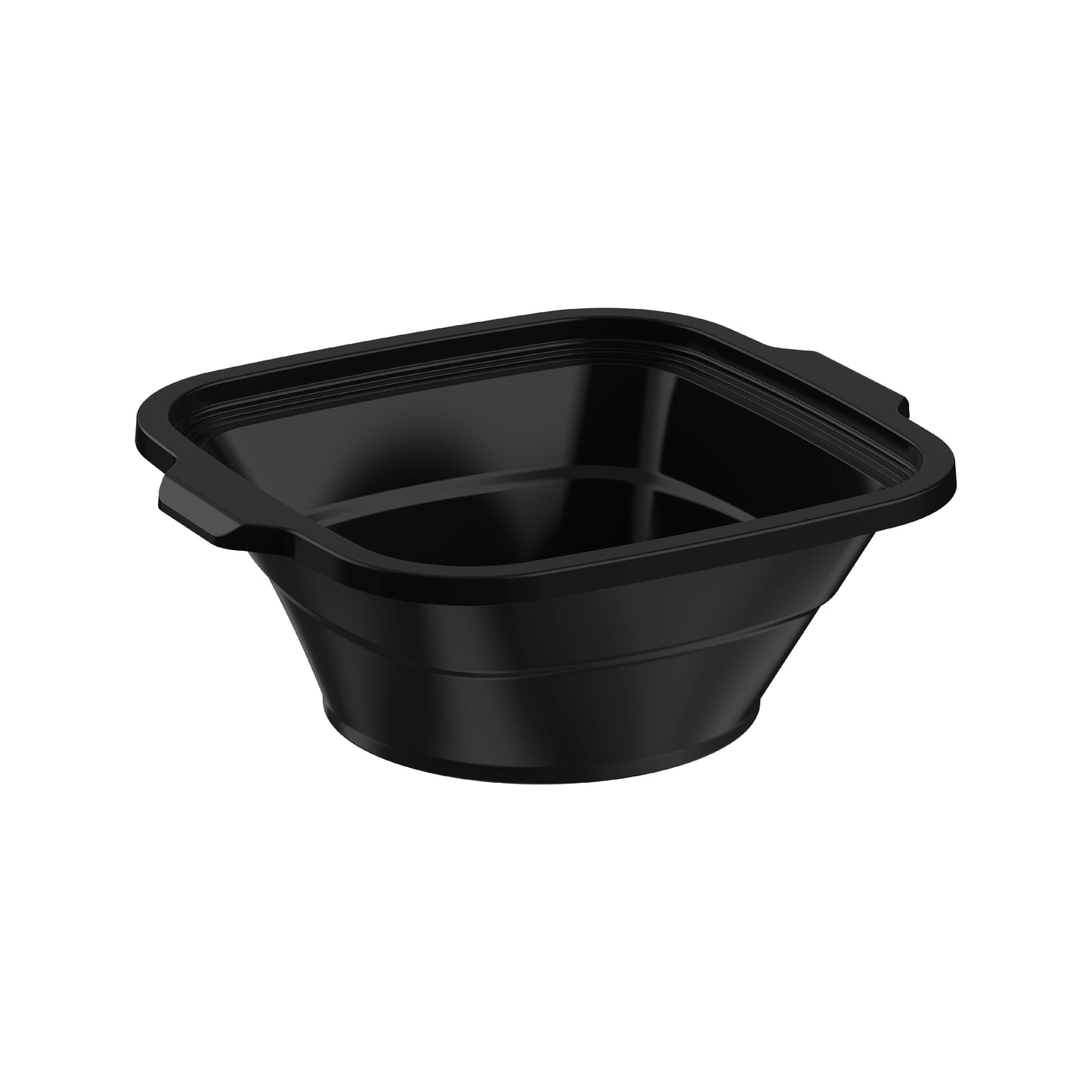 32 oz Carton of 250 Square Microwave Bowls with Clear Lids