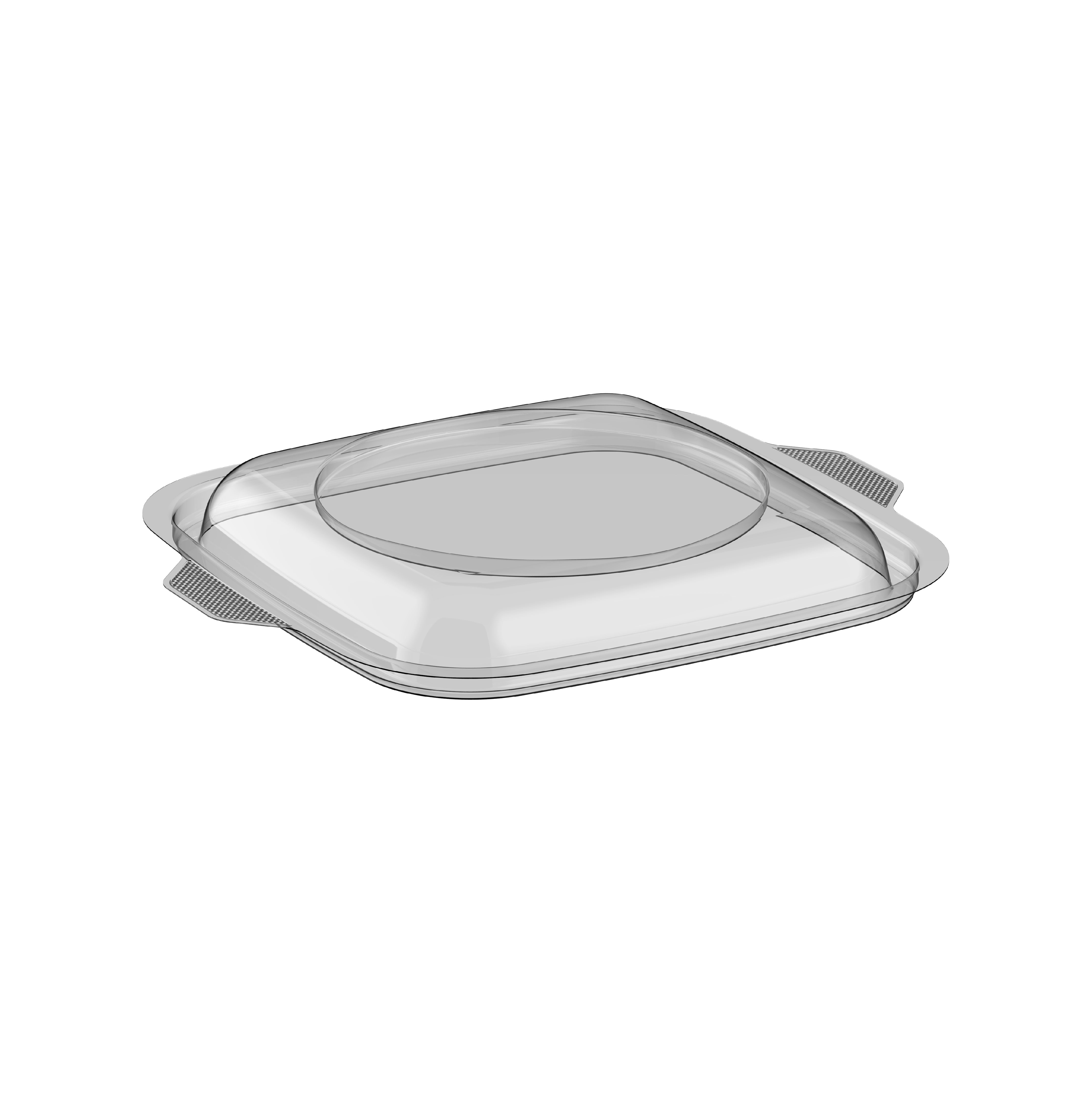 24 oz Carton of 250 Square Microwave Bowls with Clear Lids