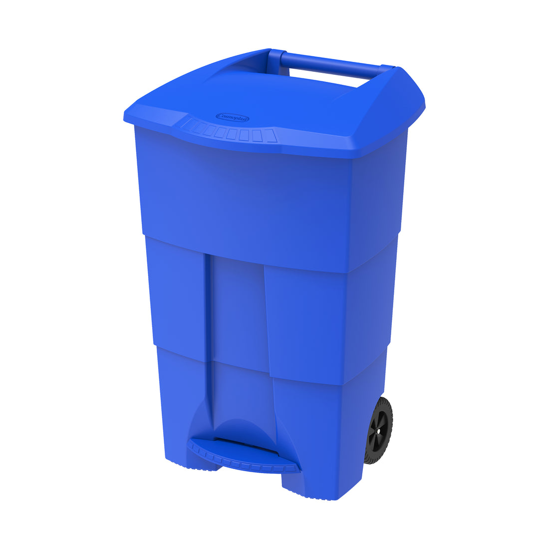  100L Step on Waste Bin with Pedal & Wheels- Cosmoplast KSA