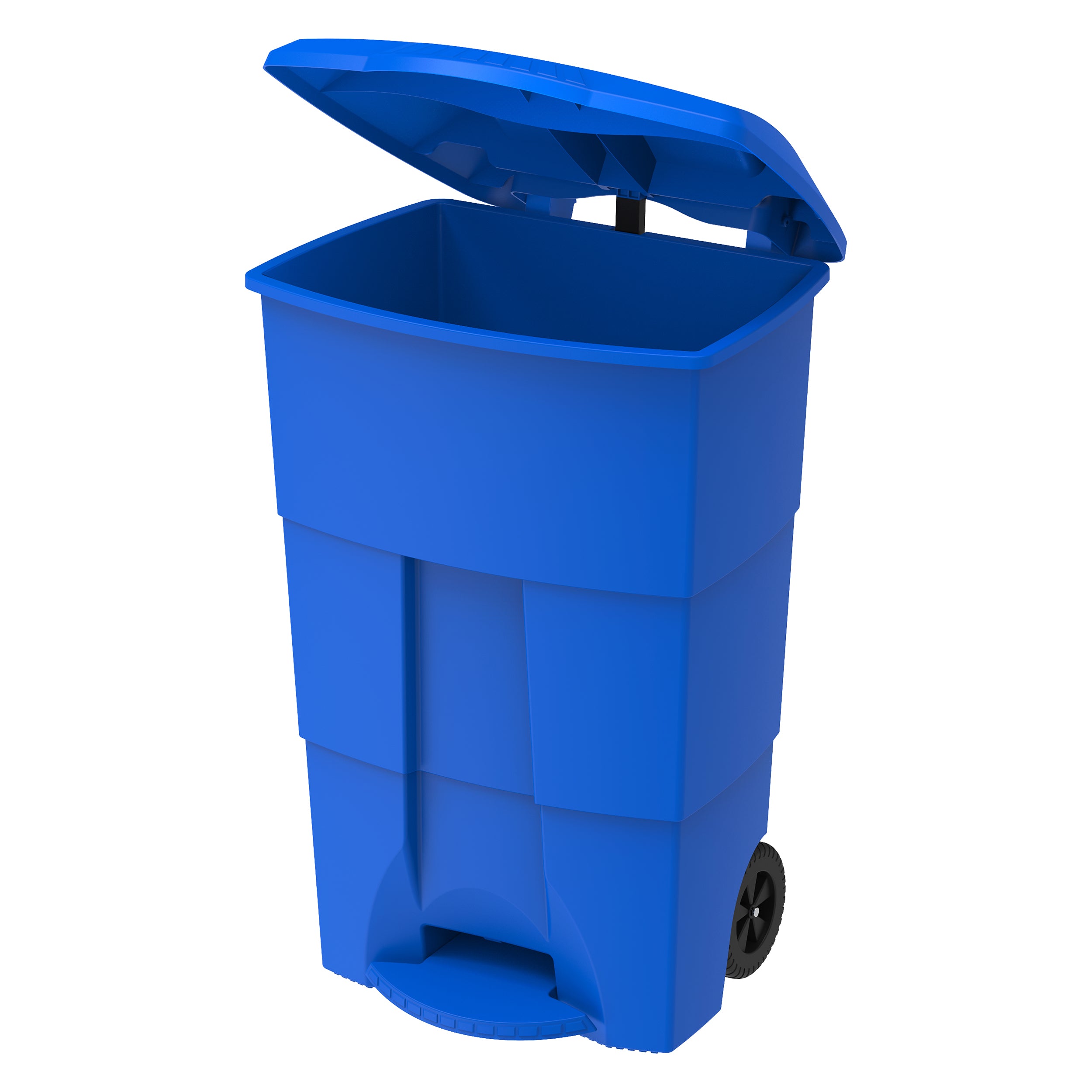  100L Step on Waste Bin with Pedal & Wheels- Cosmoplast KSA