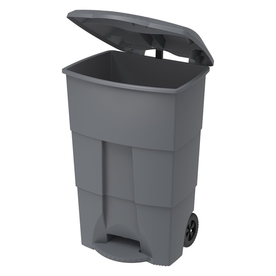  100L Step on Waste Bin with Pedal & Wheels- Cosmoplast KSA