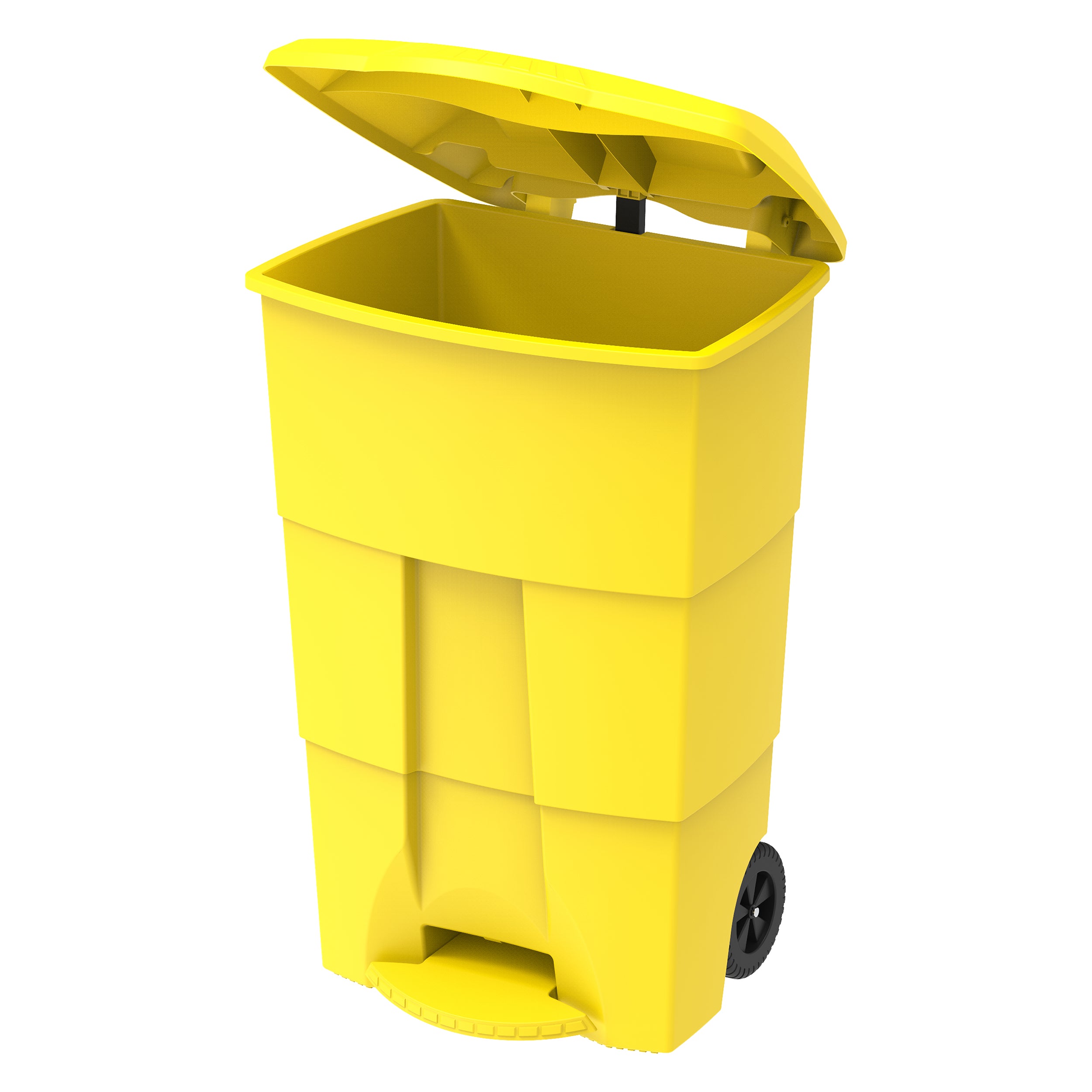 100L Step-on Waste Bin with Pedal & Wheels
