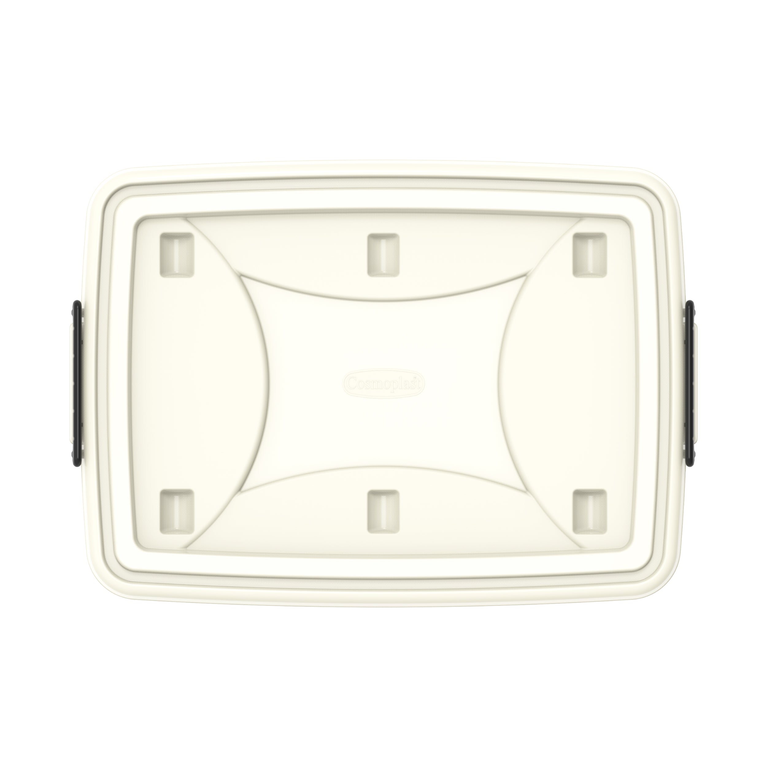 82L Clear Plastic Storage Box with Wheels & Lockable Lid