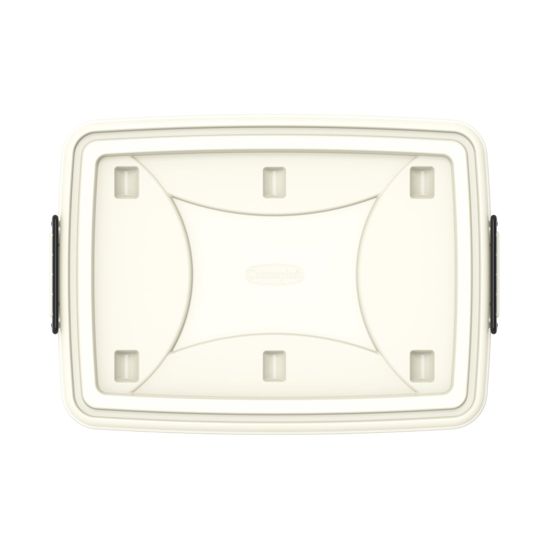 132L Clear Plastic Storage Box with Wheels & Lockable Lid صندوق تخزين مع عجلات 132 لتر