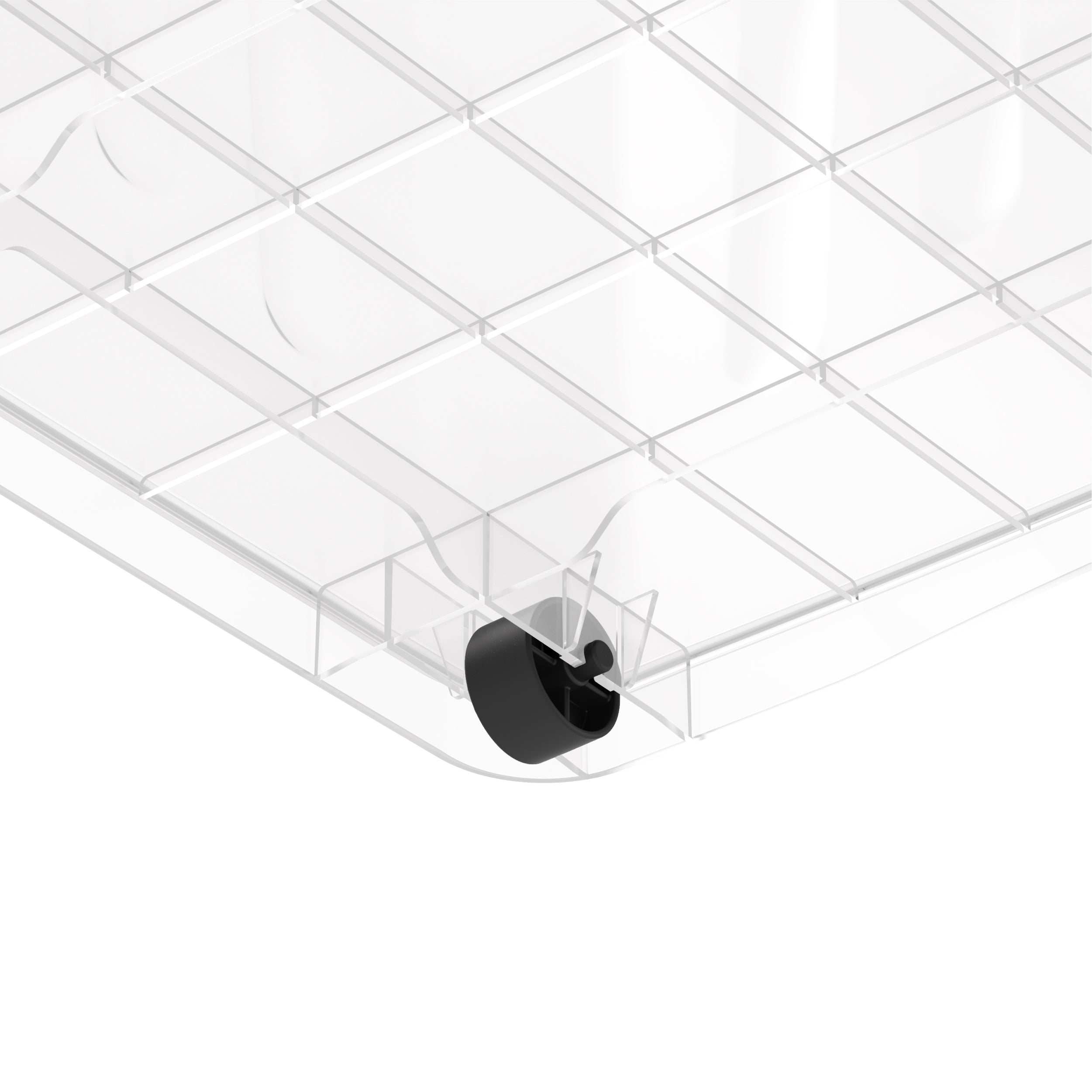 82L Clear Plastic Storage Box with Wheels & Lockable Lid