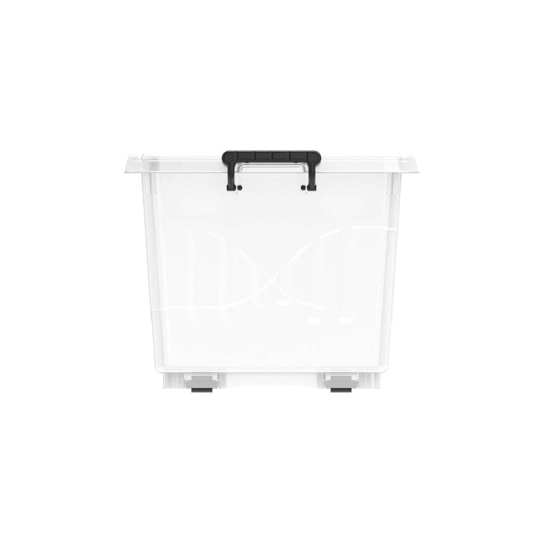 22L Clear Plastic Storage Boxes with Wheels & Lockable Lid