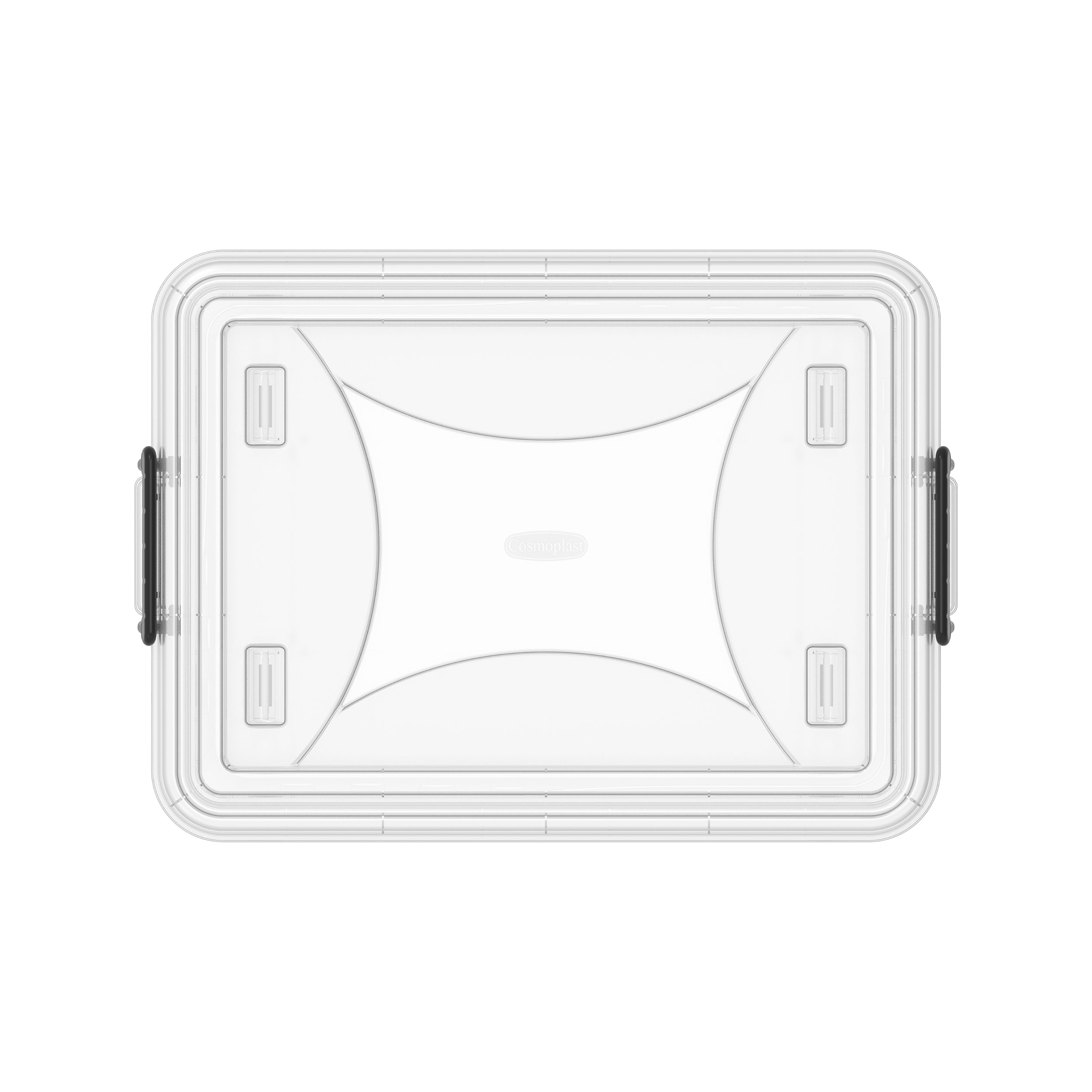 22L Clear Plastic Storage Boxes with Wheels & Lockable Lid