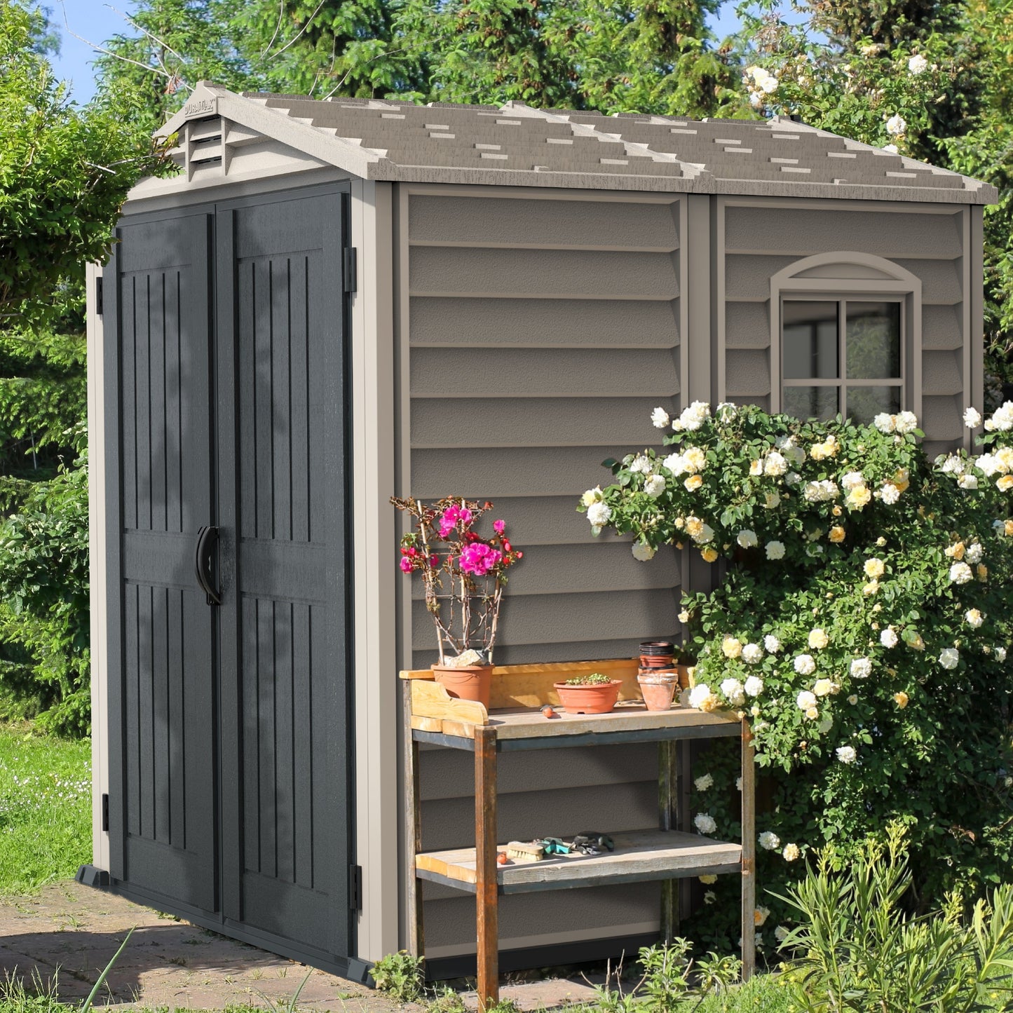 6x6ft Outdoor Garden Storage Shed