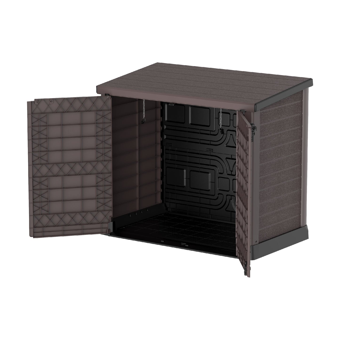 Small Storage Shed with Flat Lid Cosmoplast Saudi Arabia1200L Small Outdoor Storage Shed